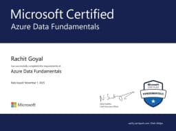 microsoft certified: azure data fundamentals